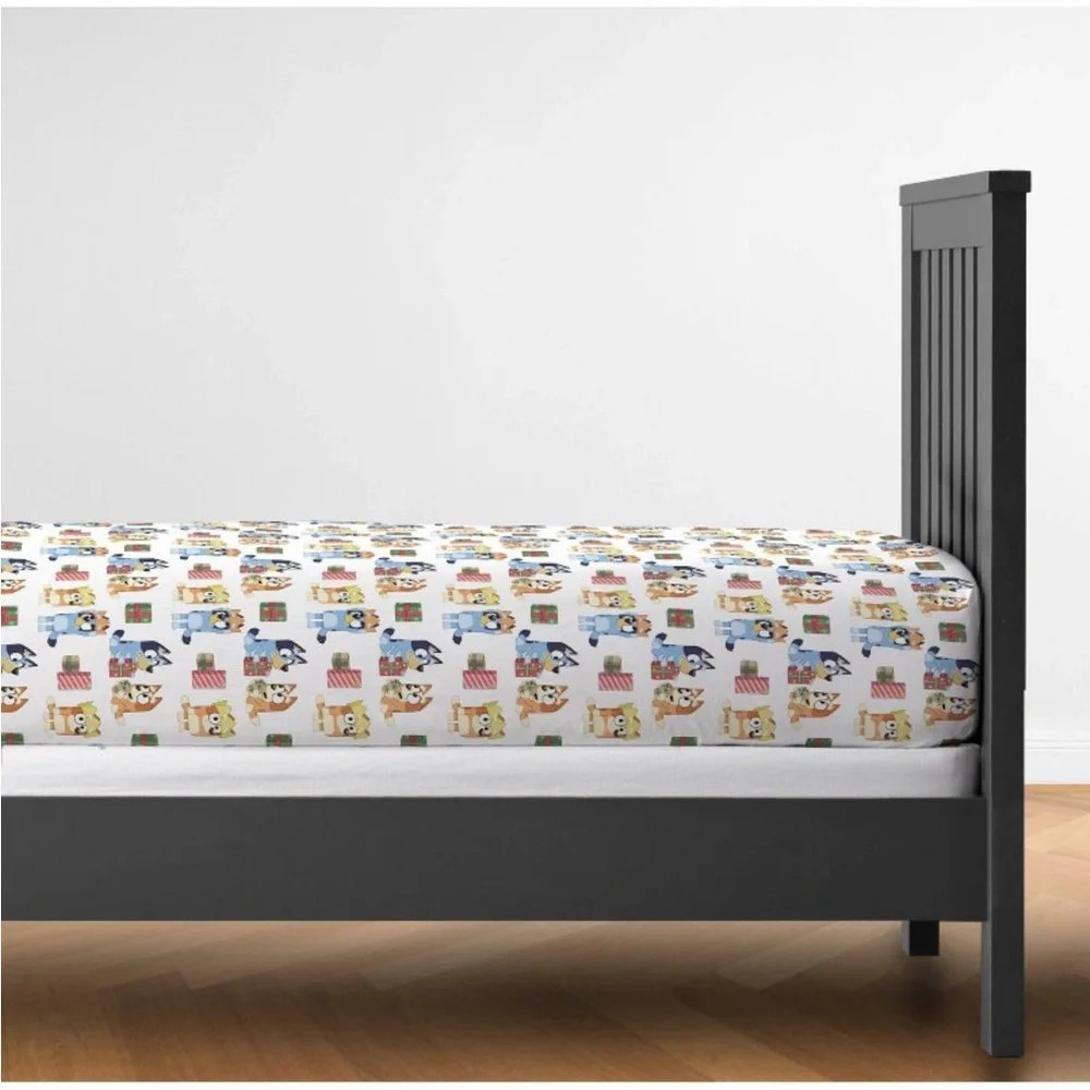Disney Bluey Christmas Print Twin Size Sheet Set